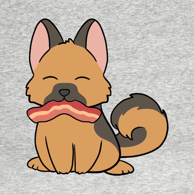 German Shepard with Bacon by BiscuitSnack